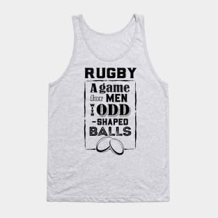 Rugby Odd Shaped Balls Joke Tank Top